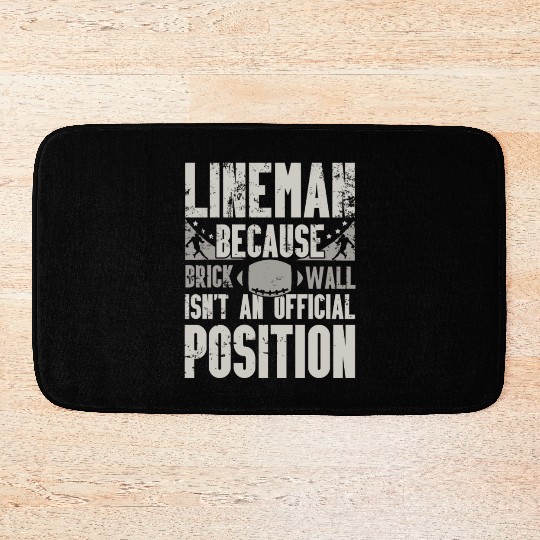 Football Lineman Design for Fall Game Days Bath Mats