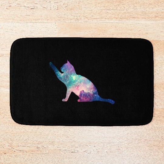 galaxy cat for cats lovers Bath Mats