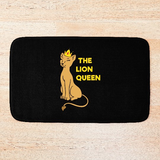 the lioness queen lion king for woman feminist Bath Mats