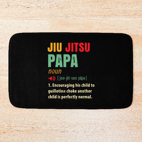 Funny Jiu Jitsu Bath Mats - JiuJitsu - Papa Gift - Pap