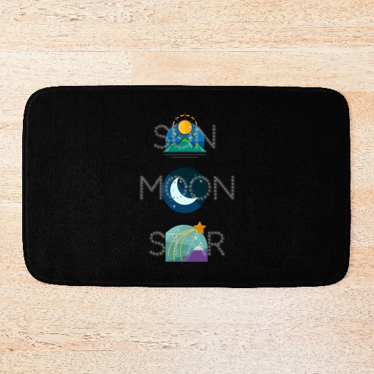 sun moon and star Bath Mats