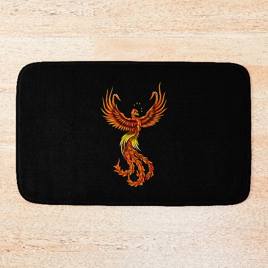 phoenix bird Bath Mats