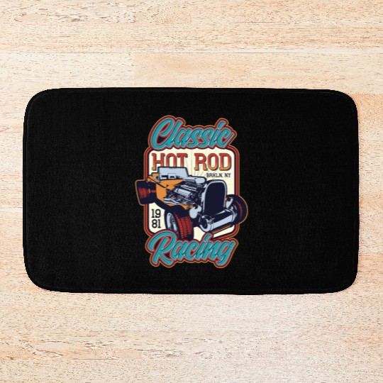 Classic Hot Rod Racing Bath Mats
