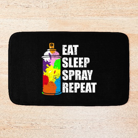 Graffiti Spray Can Sprayer Quote Gift Idea Bath Mats