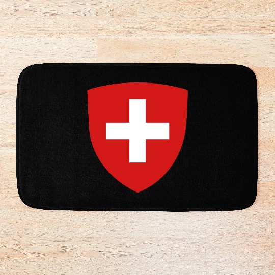 Swiss Switzerland Flag Swiss Cross Alps Bath Mats