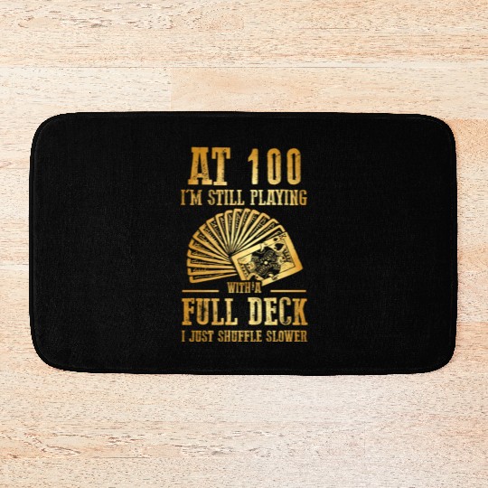Funny 100Th Birthday 100 Year Old Cards Bath Mats