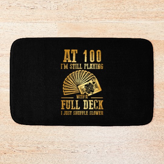 Funny 100Th Birthday 100 Year Old Cards Bath Mats