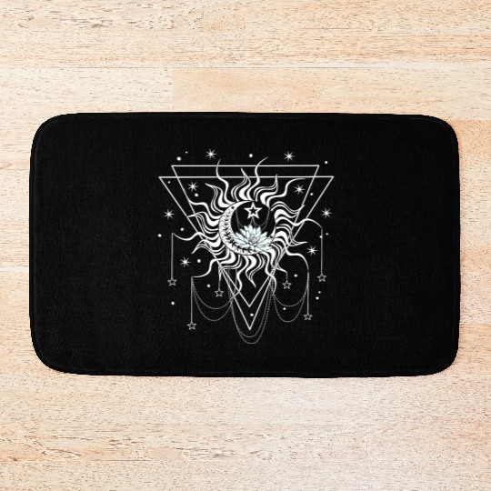 sun moon star Bath Mats