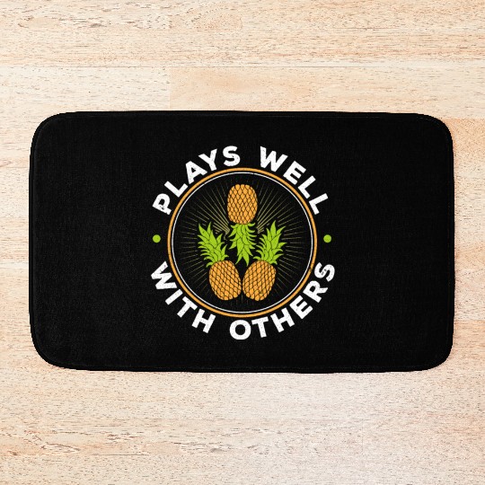Plays Well With Others Swingers Party Pineapple Bath Mats