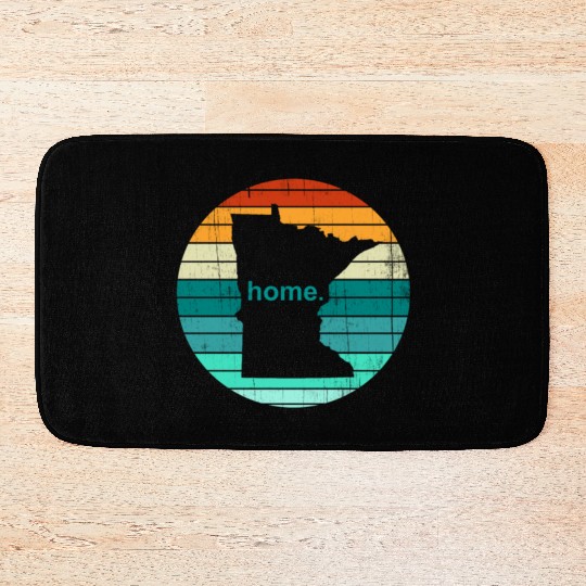 Unique Vintage Retro Style Home State Minnesota - Bath Mats