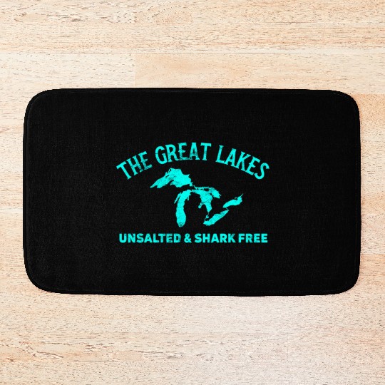 The Great Lakes Unsalted & Shark Free Michigan Gif Bath Mats