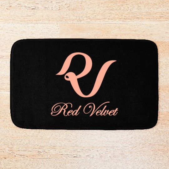 Red velvet kpop group logo design Bath Mats
