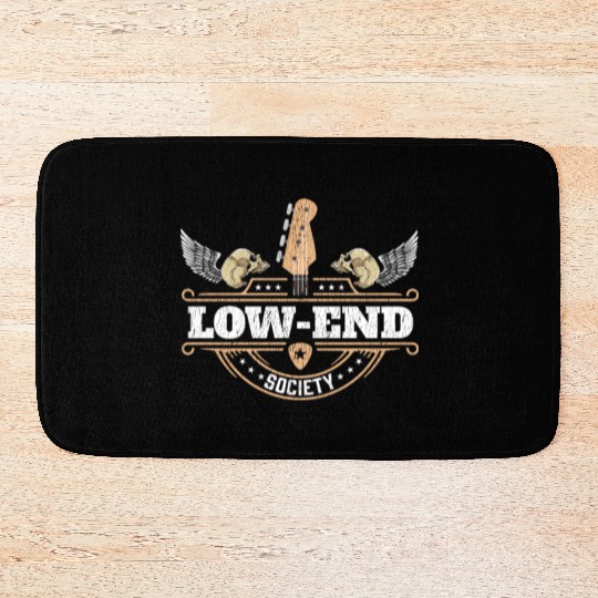 Bassist Low End Society Bass Guitar Player Bath Mats