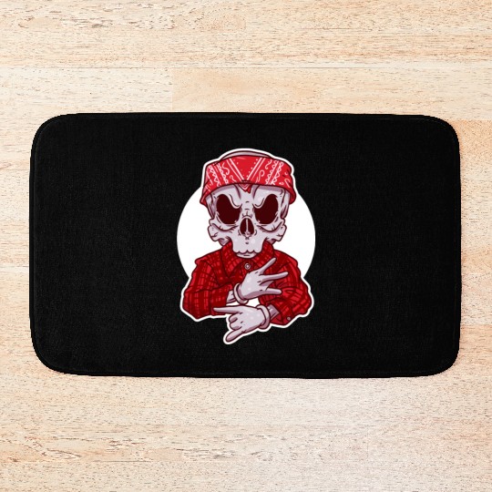 Edgy Skull Latino Street Style Bath Mats