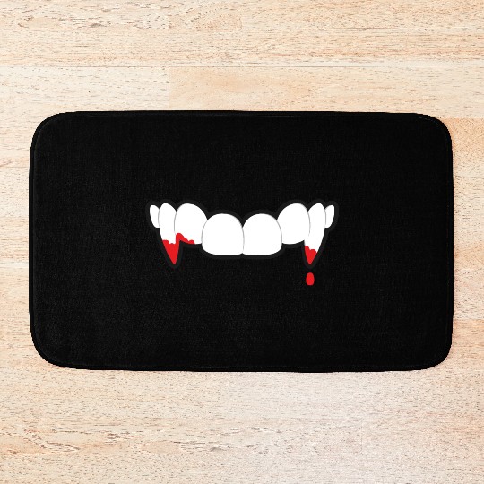 Halloween Vampire Teeth Mask Bath Mats