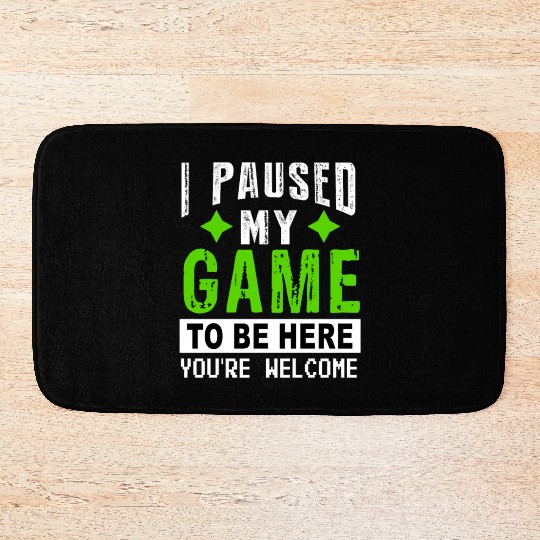 Vintage Geek Gamer Retro Style Funny Birthday Gift Bath Mats