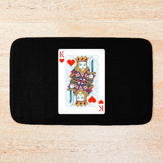 King Heart costume card game poker gift Bath Mats