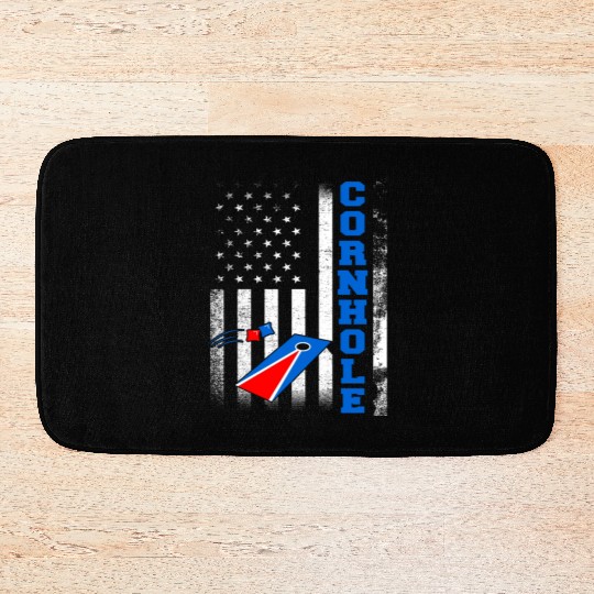 Cornhole Flag US American USA Player Game Bags Bath Mats