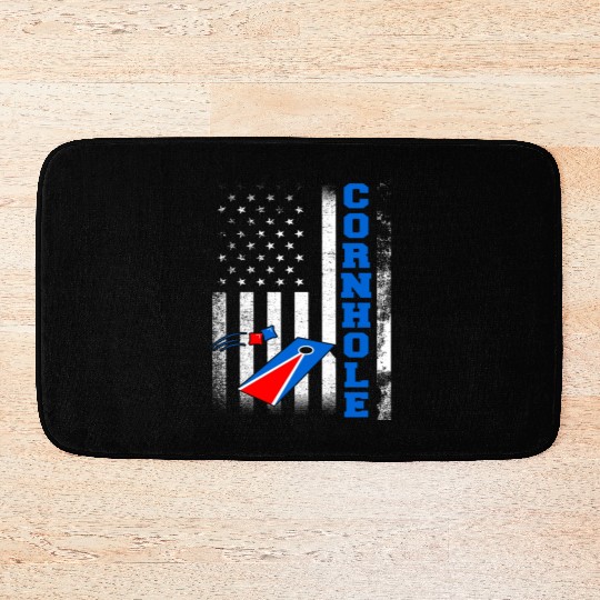 Cornhole Flag US American USA Player Game Bags Bath Mats