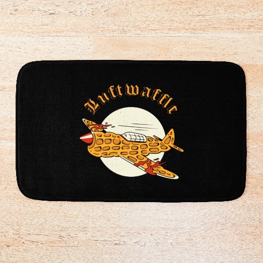 Luftwaffle Waffle Military Aircraft Pilot Bath Mats