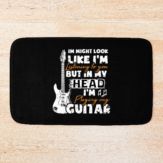 Guitarist Guitarist Gift Guitar Player Bath Mats