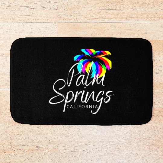 Palm Springs Neon Tree (White) Bath Mats