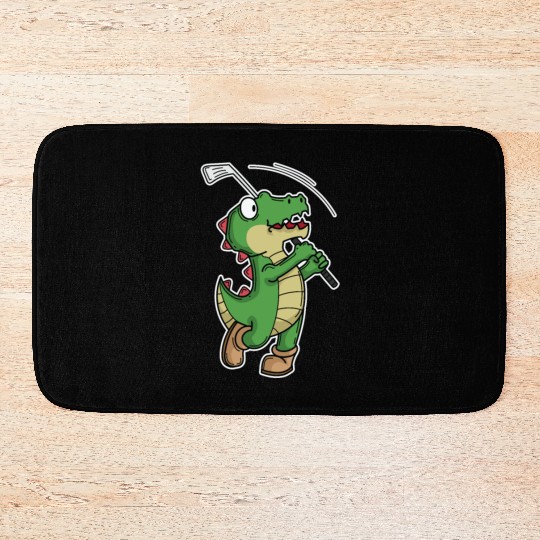 Tyrannosaurus-Rex Crocodile plays Golf Bath Mats