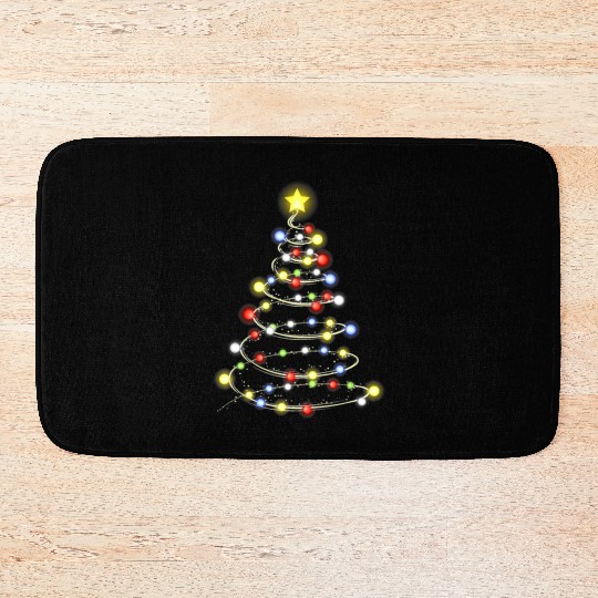 christmas tree christmas light Bath Mats