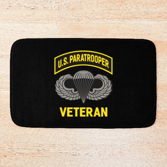 Us Paratrooper Airborne Division Army Veteran Bath Mats