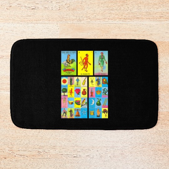 Loteria Mexican Bath Mats