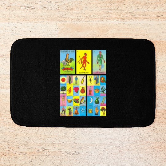 Loteria Mexican Bath Mats