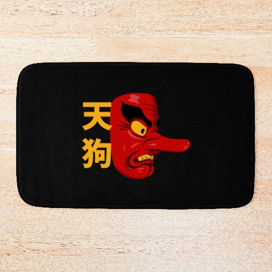 Tengu Hiragana Mask Classic Japan gift Bath Mats