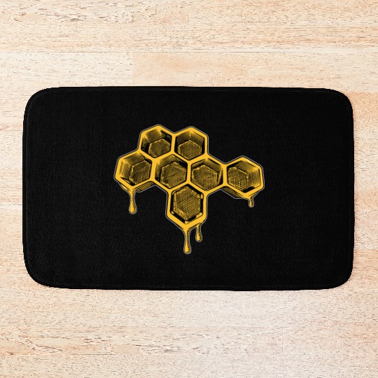 Bee and Honey Nature Lover - Honeycomb Beekeeper Bath Mats