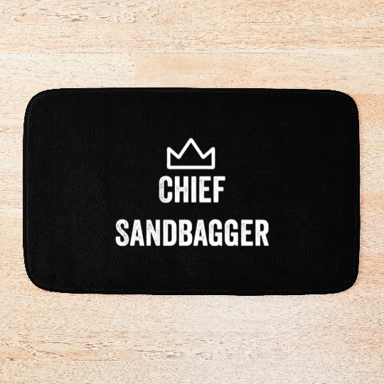 Chief Sandbagger Golf Meme BJJ Chess Sandbag Bath Mats