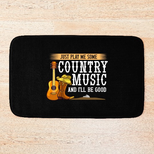 Country Music Gift Song Western Girl Bath Mats