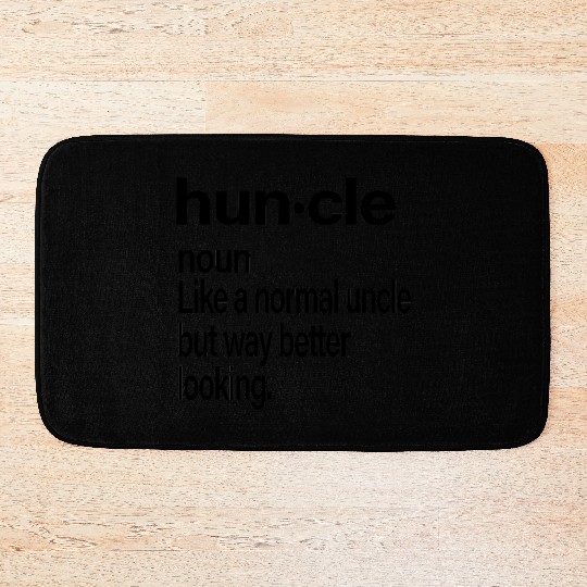 funny cool Uncle Gift Hunkle Definition Bath Mats