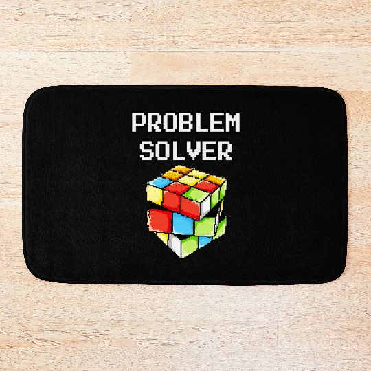 Problem Solver Puzzle Cube Math Nerd Bath Mats