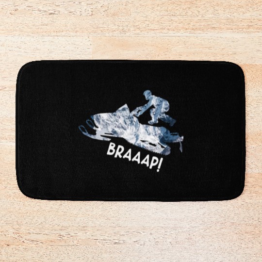 Novelty Snowmobile Gifts Winter Snow Bike Lovers Bath Mats