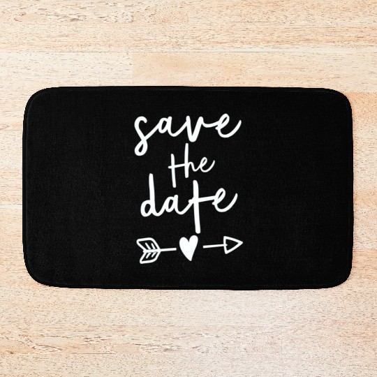 Bride Couple Engagement Save The Date Wedding Bath Mats