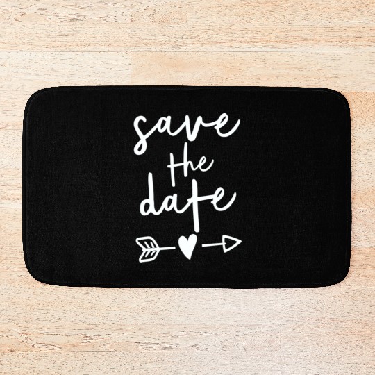 Bride Couple Engagement Save The Date Wedding Bath Mats
