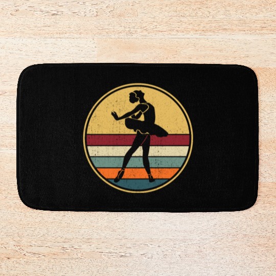 Retro Ballet Dancing Ballerina Vintage Ballet Bath Mats