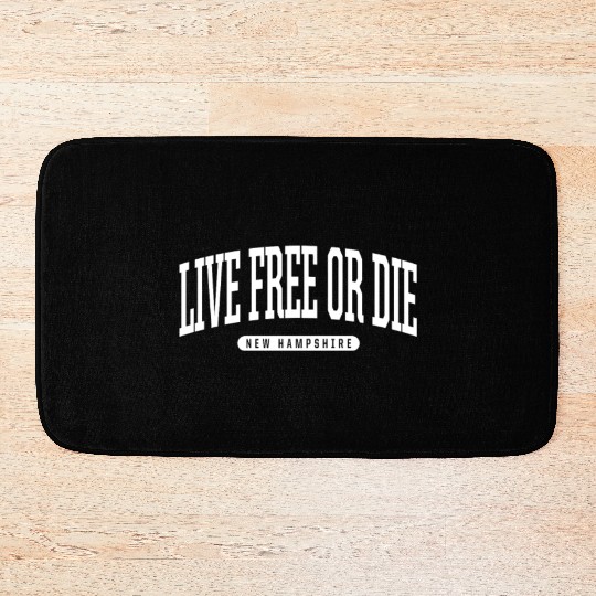 College Style Live Free Or Die New Hampshire Souve Bath Mats