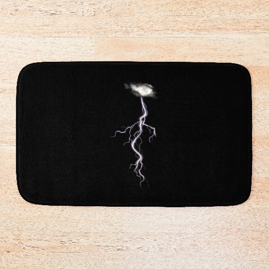 Lighting Gift Idea Lightning Bolt Graphic Bath Mats