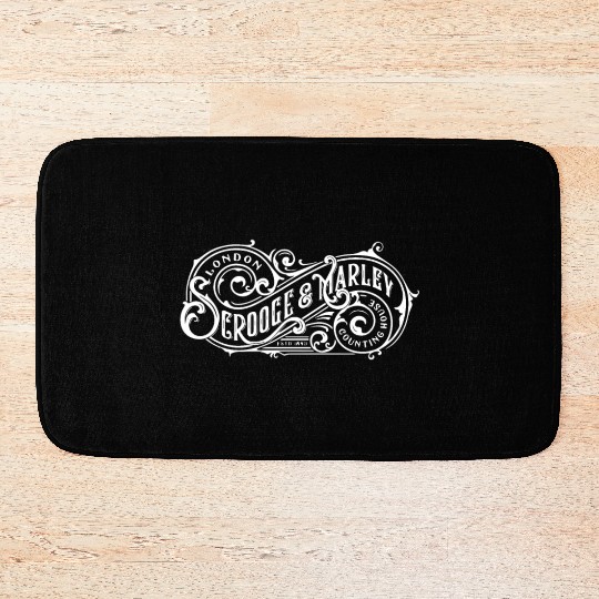 Scrooge and Marley Counting House Christmas Carol Bath Mats