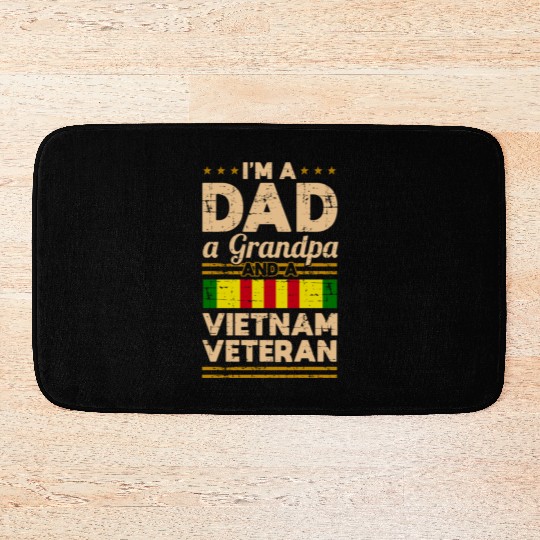 Dad Grandpa Vietnam Veteran Vintage Bath Mats