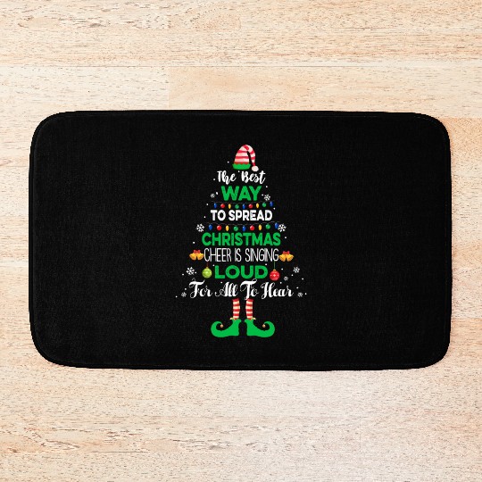Elf Christmas Pajama The Best Way To Spread Christ Bath Mats