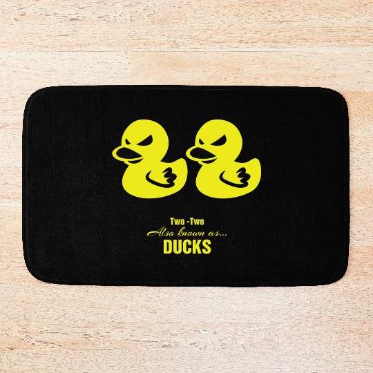 Poker - Yellow 2-2 "Ducks" Pocket Twos, Deuces Bath Mats