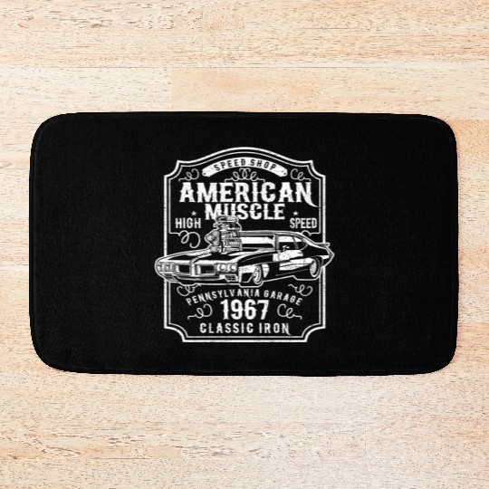 American Muscle Car Classic High Speed Bath Mats