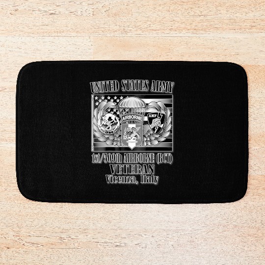 1 509th Airborne BCT Veteran Back Design Bath Mats