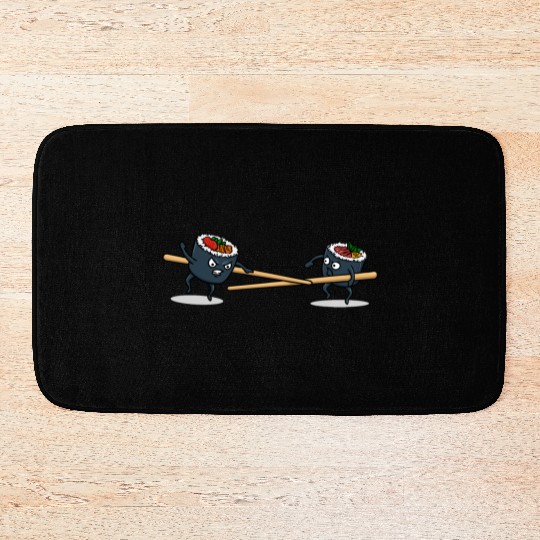 Japanese Cuisine Rice Sushi Meal Sticks Bath Mats